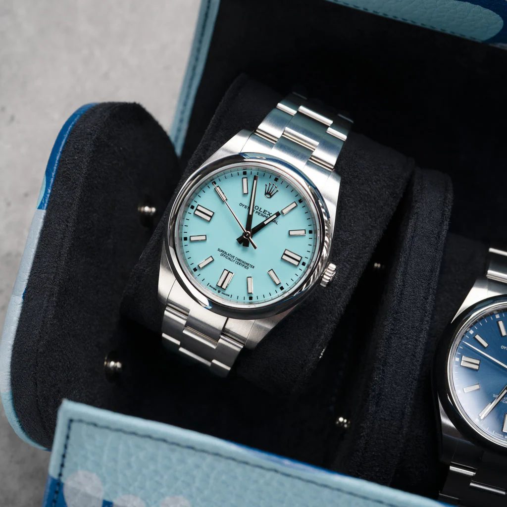 Azure Camo Watch Roll – Three Watches - Image 3