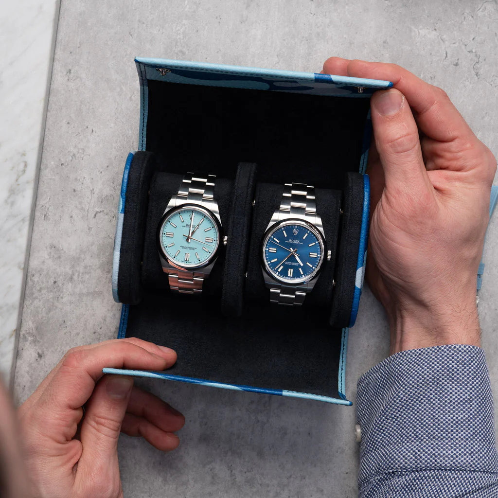 Azure Camo Watch Roll – Two Watches - Image 5