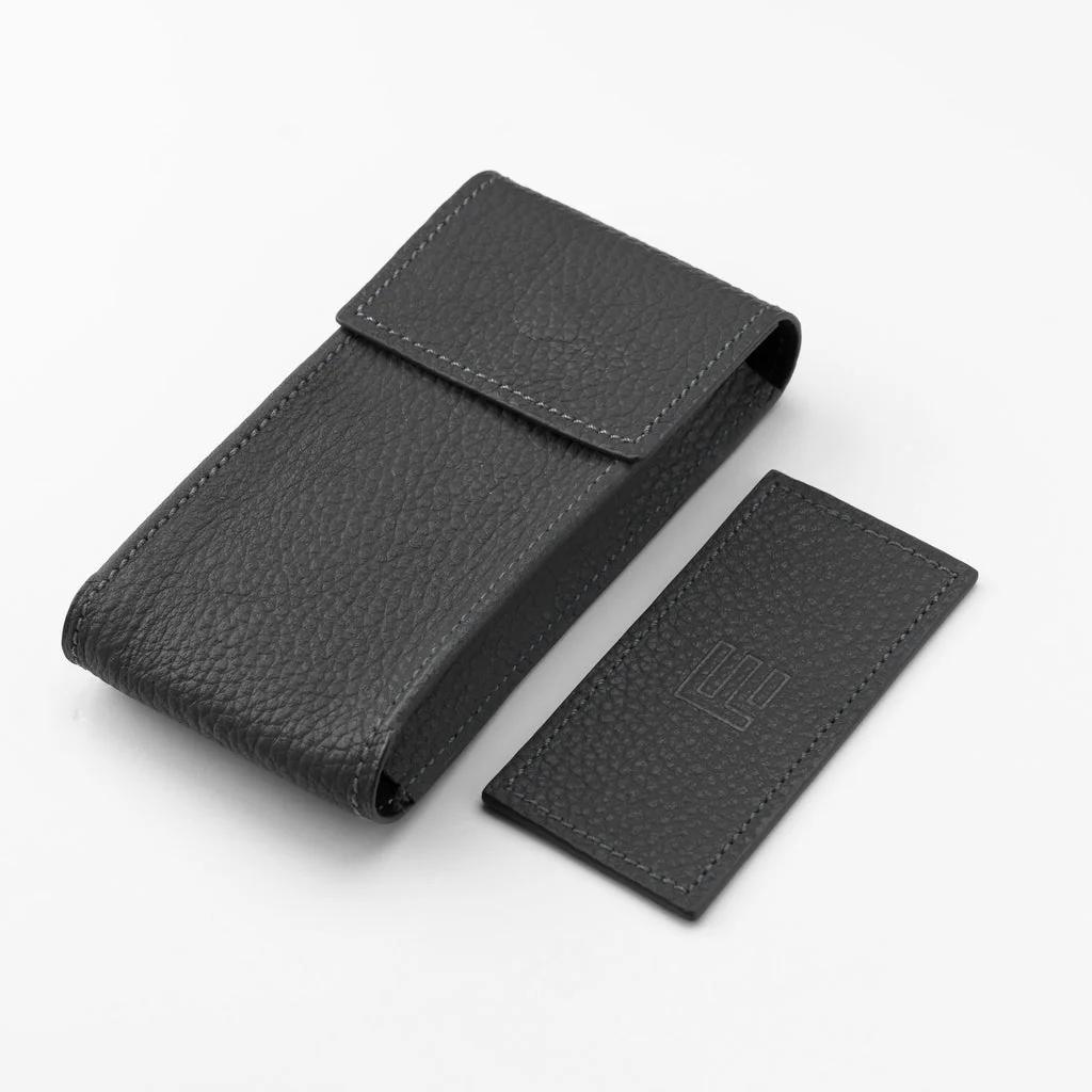 Charcoal Leather Watch Pouch - Image 8