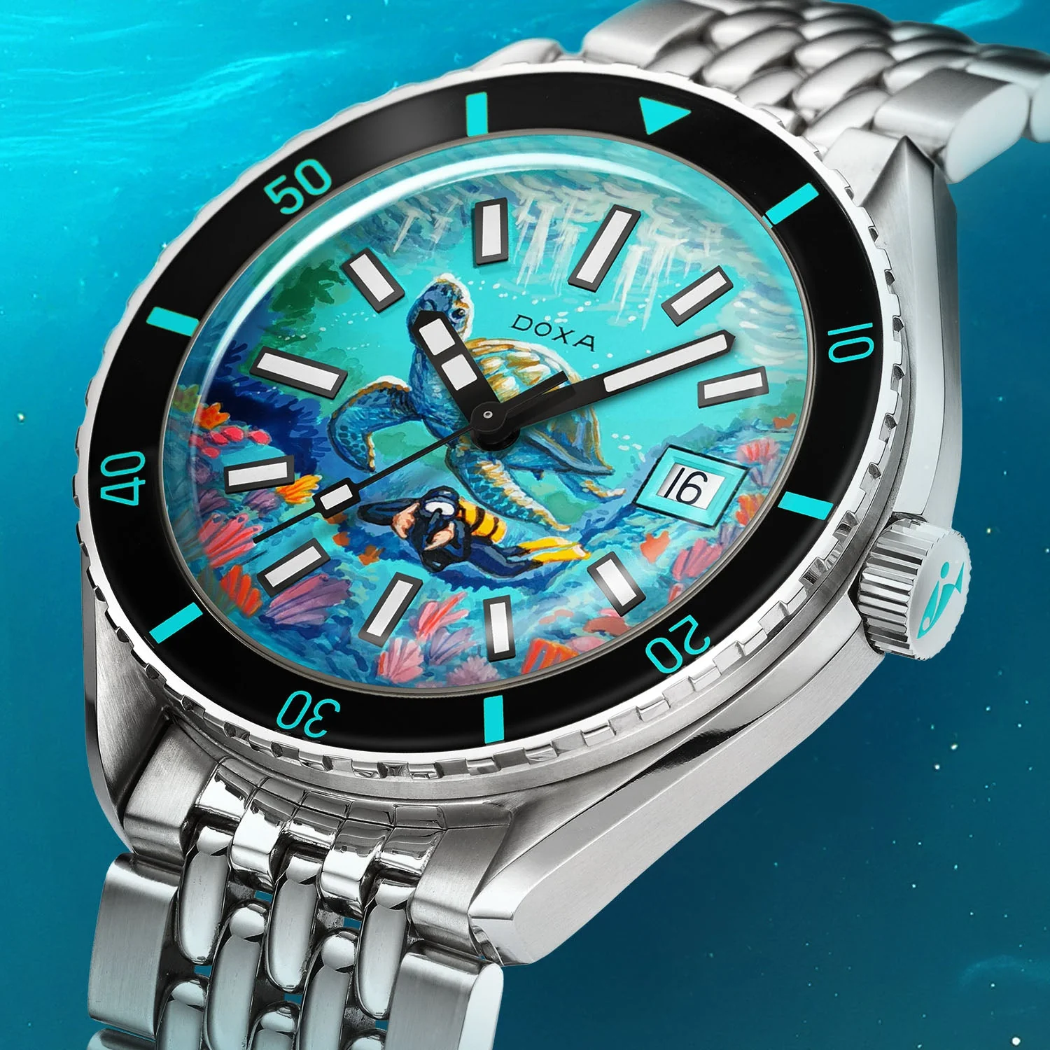 DOXA Aquamarine Reef Turtle - Image 2