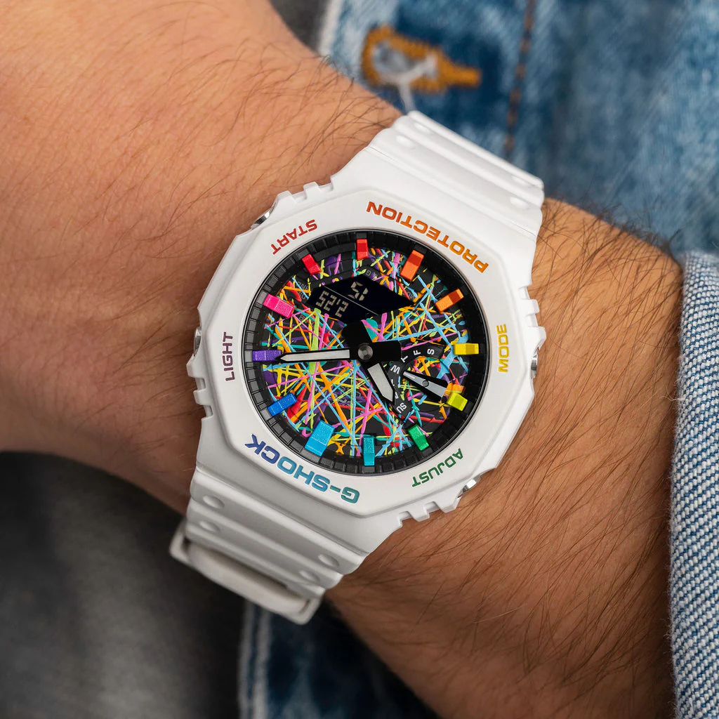 G-Shock CasiOak White Freak Rainbow - Image 3