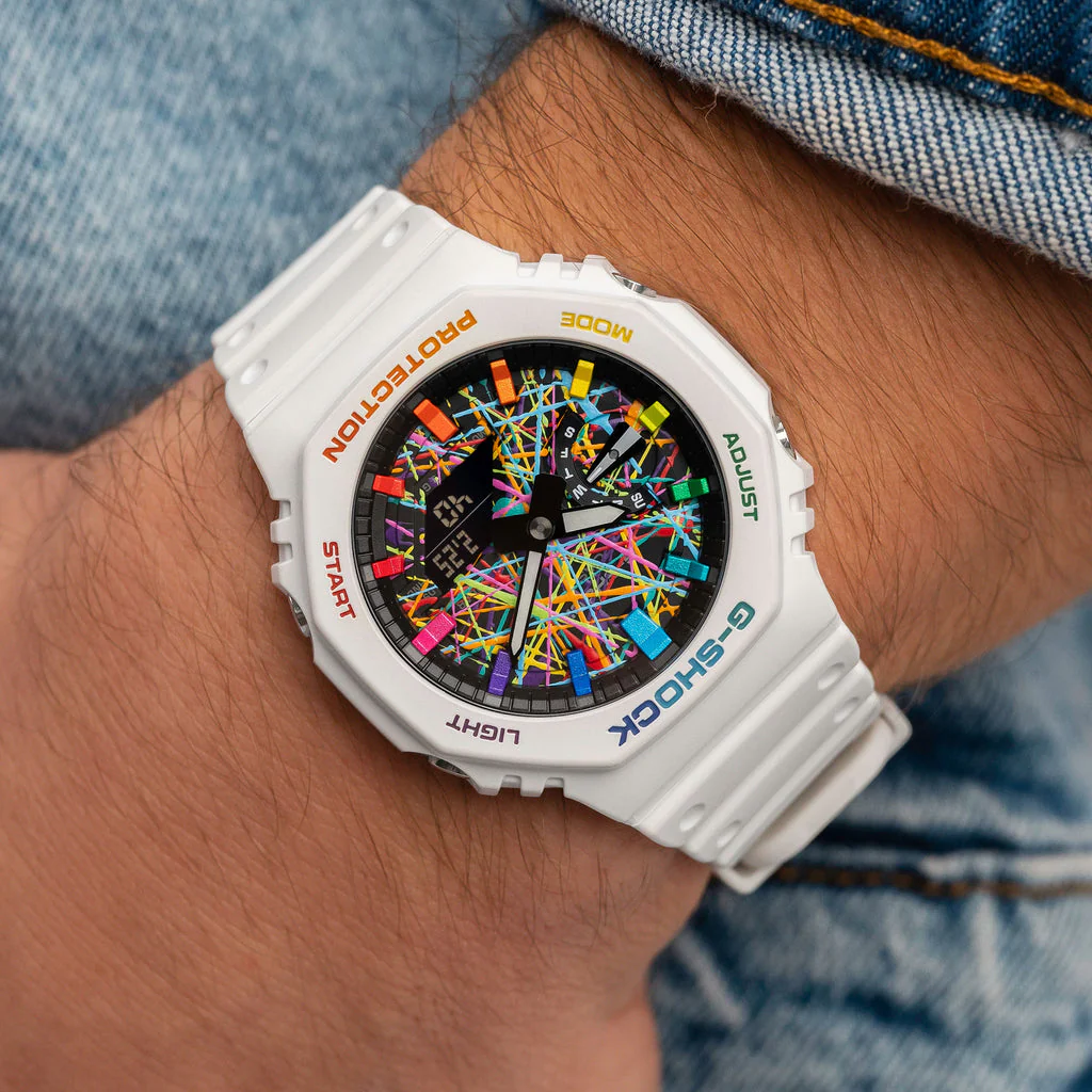 G-Shock CasiOak White Freak Rainbow - Image 4