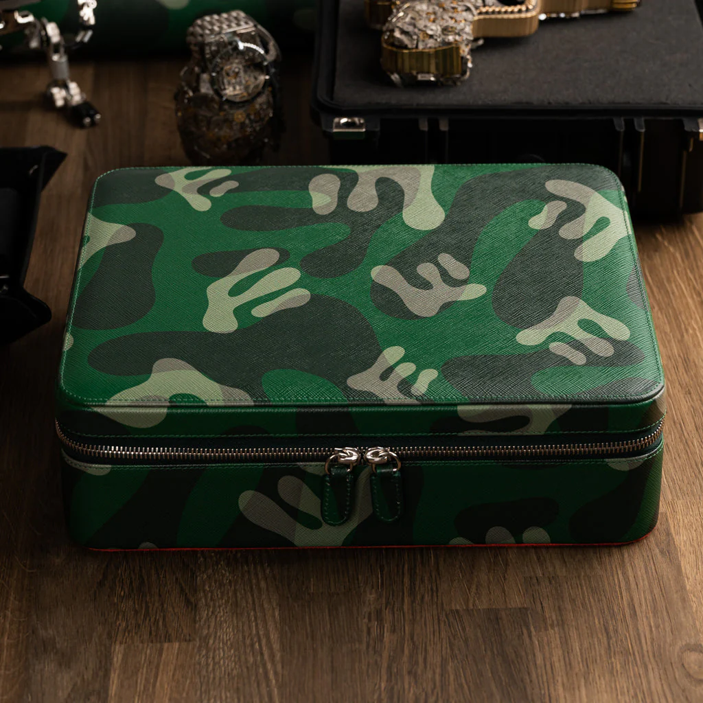 Green Camo Watch Box – 10 Watches - Image 12