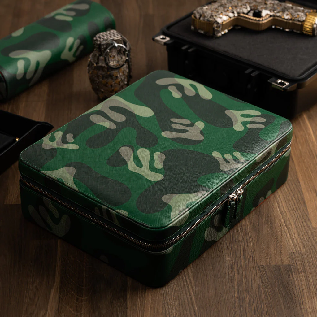 Green Camo Watch Box – 10 Watches - Image 8