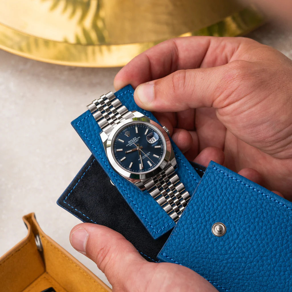 Marine Leather Watch Pouch - Image 3