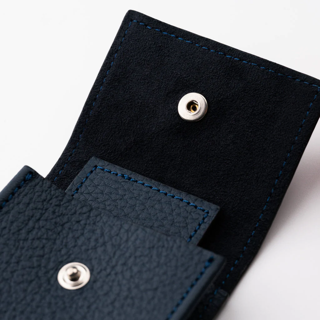 Navy Leather Watch Pouch - Image 6