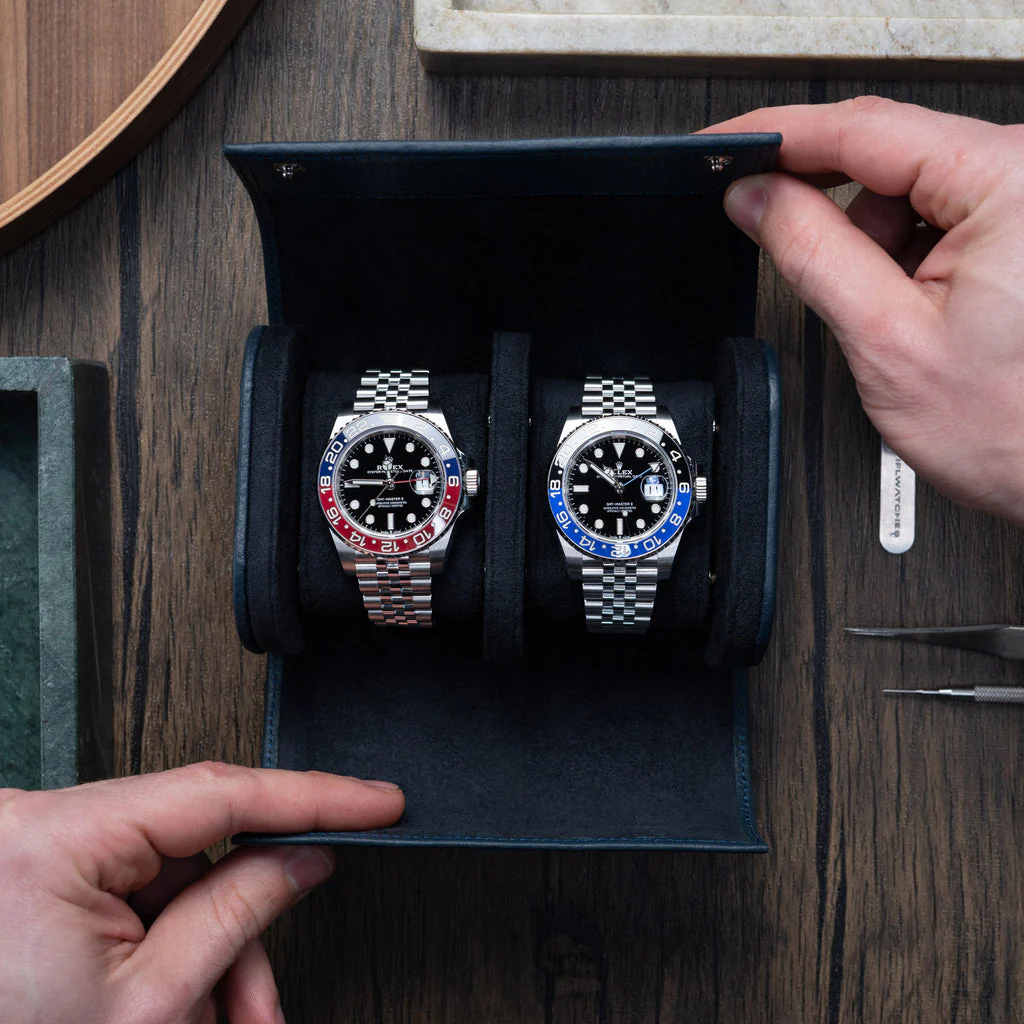Navy Watch Roll – Two Watches - Image 3