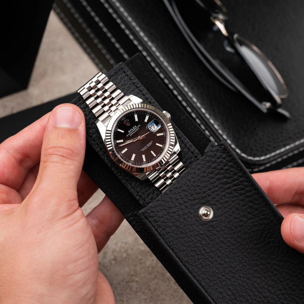 Noir Leather Watch Pouch - Image 3