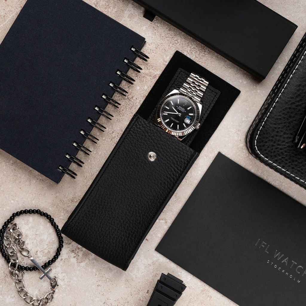 Noir Leather Watch Pouch - Image 5