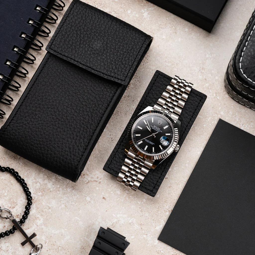 Noir Leather Watch Pouch - Image 6