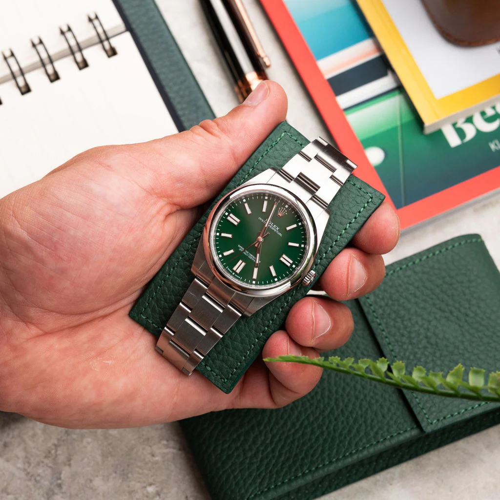 Olive Leather Watch Pouch - Image 8