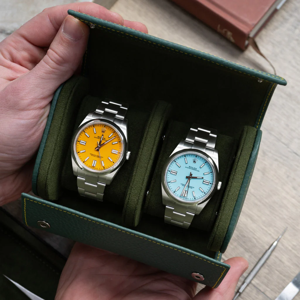 Olive Watch Roll – Two Watches - Image 3